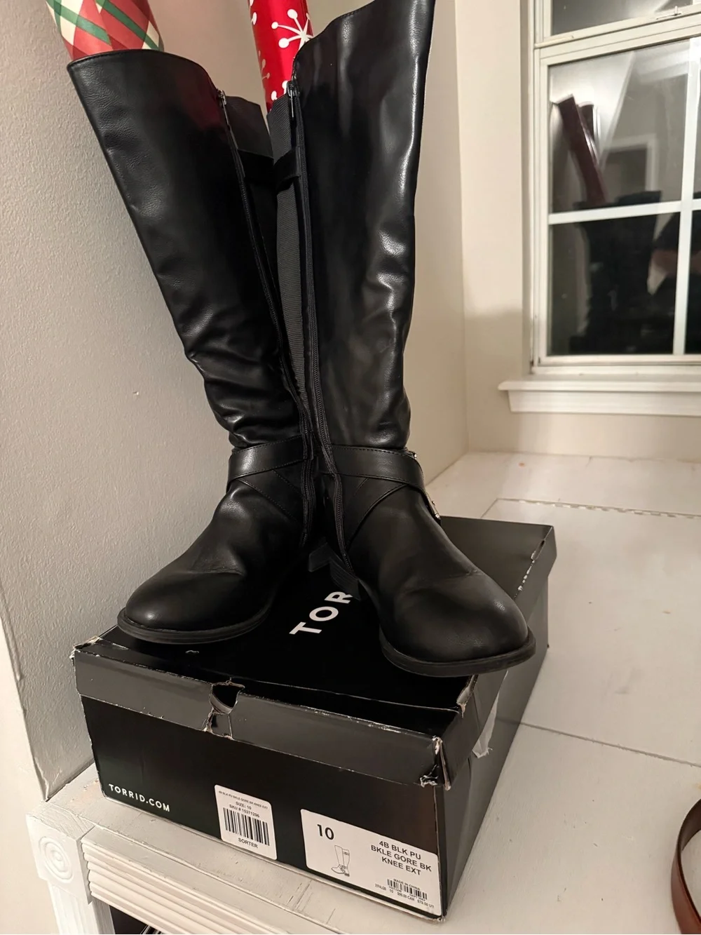 torrid Black Over-the-Knee Faux Leather Riding Boots